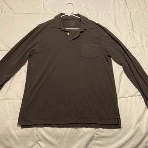 J. Crew "Distressed" Long Sleeve Grey Colored T-shirt - Men's Size MED.